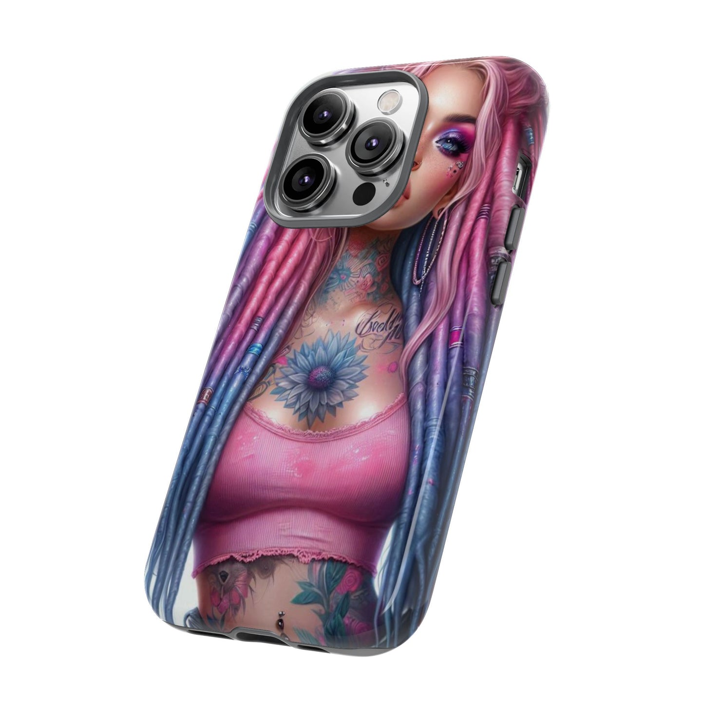Boho Dream – Vibrant Dreadlocks & Floral Ink Mobile Cover