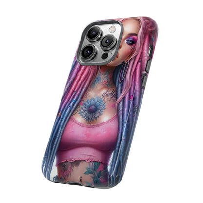 Boho Dream – Vibrant Dreadlocks & Floral Ink Mobile Cover