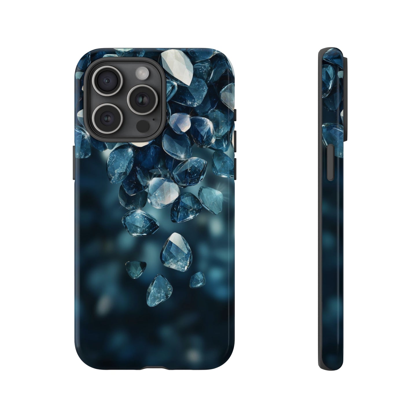 Blue Crystal Aesthetic Phone Case for iPhone, Google Pixel, Samsung