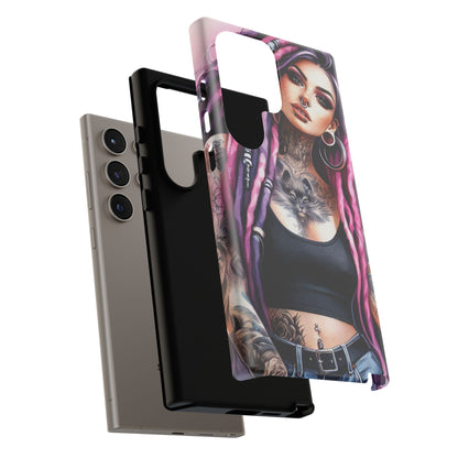Tattooed Rebel – Gothic Cat Spirit Mobile Cover