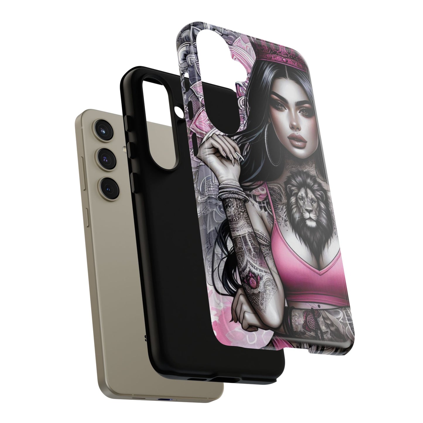 Queen of the Jungle – Regal Tattooed Goddess Mobile Cover