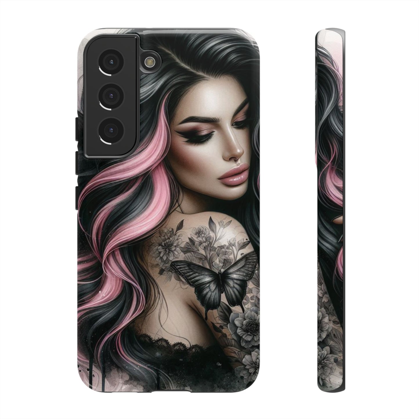 Butterfly Noir – Gothic Beauty & Inked Elegance Mobile Cover