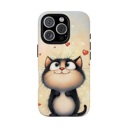 Cute Kitty Love Phone Case – Adorable Anime Cat Design for iPhone, Google Pixel & Samsung