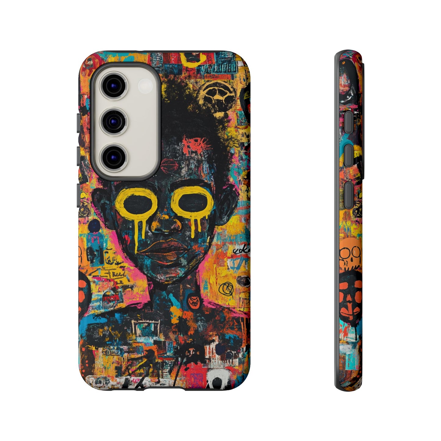 Basquiat Artwork Phone Case – Unique Graffiti Design– iPhone, Samsung & Google Pixel Cover - Artistic Painting Case, Art Lover Gift