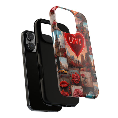 Neon Love Heart & Rose Phone Case