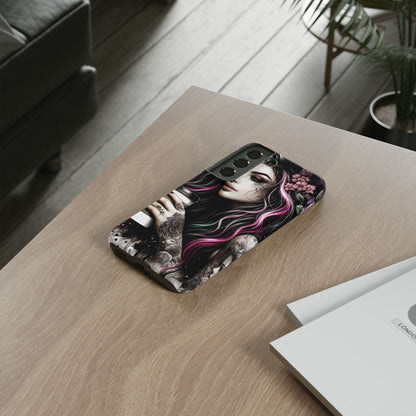 Tattooed Serenity – Gothic Coffee Lover Mobile Cover