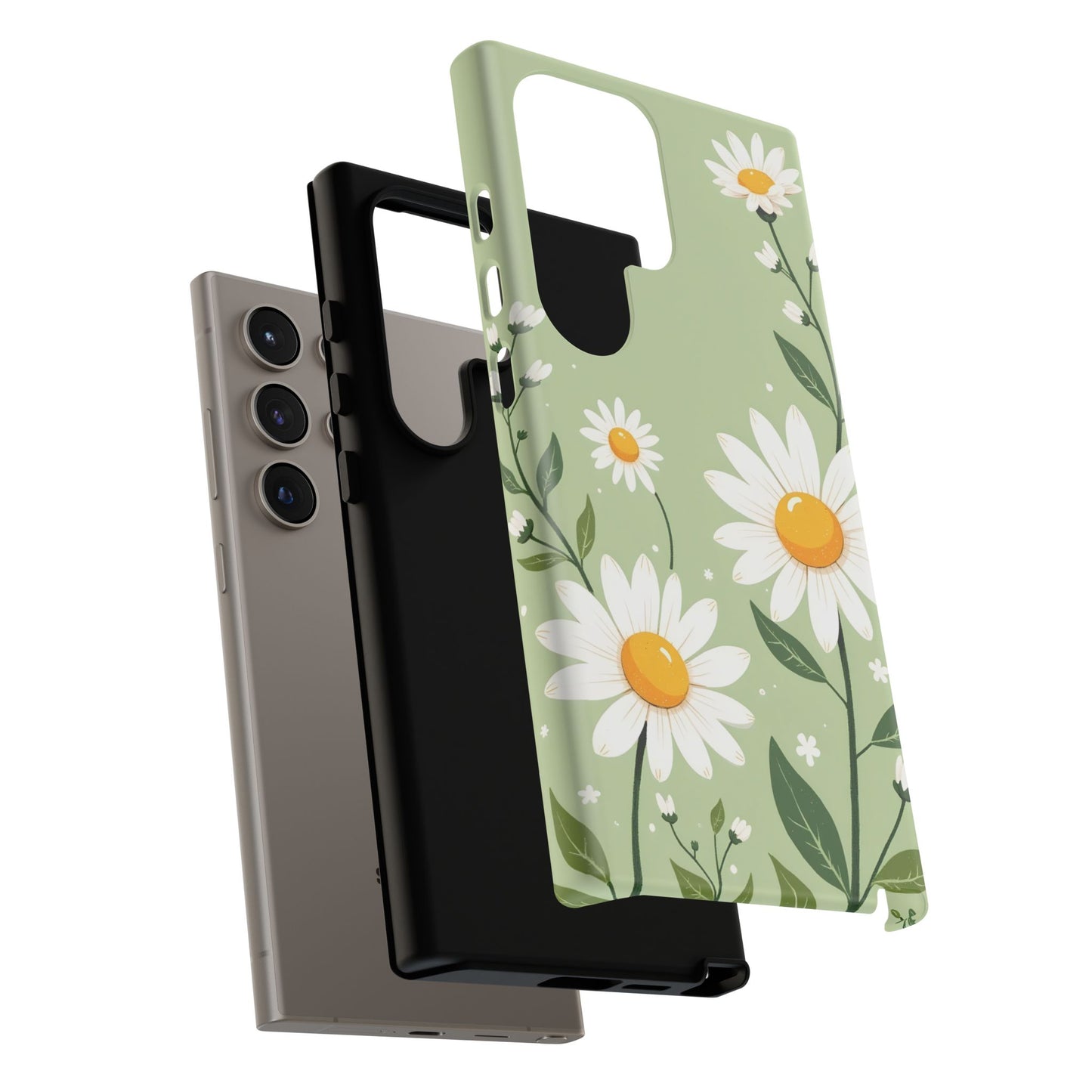 Green Floral Case, Daisy Pattern Design, Iphone Case Design, Perfect Gift For Her