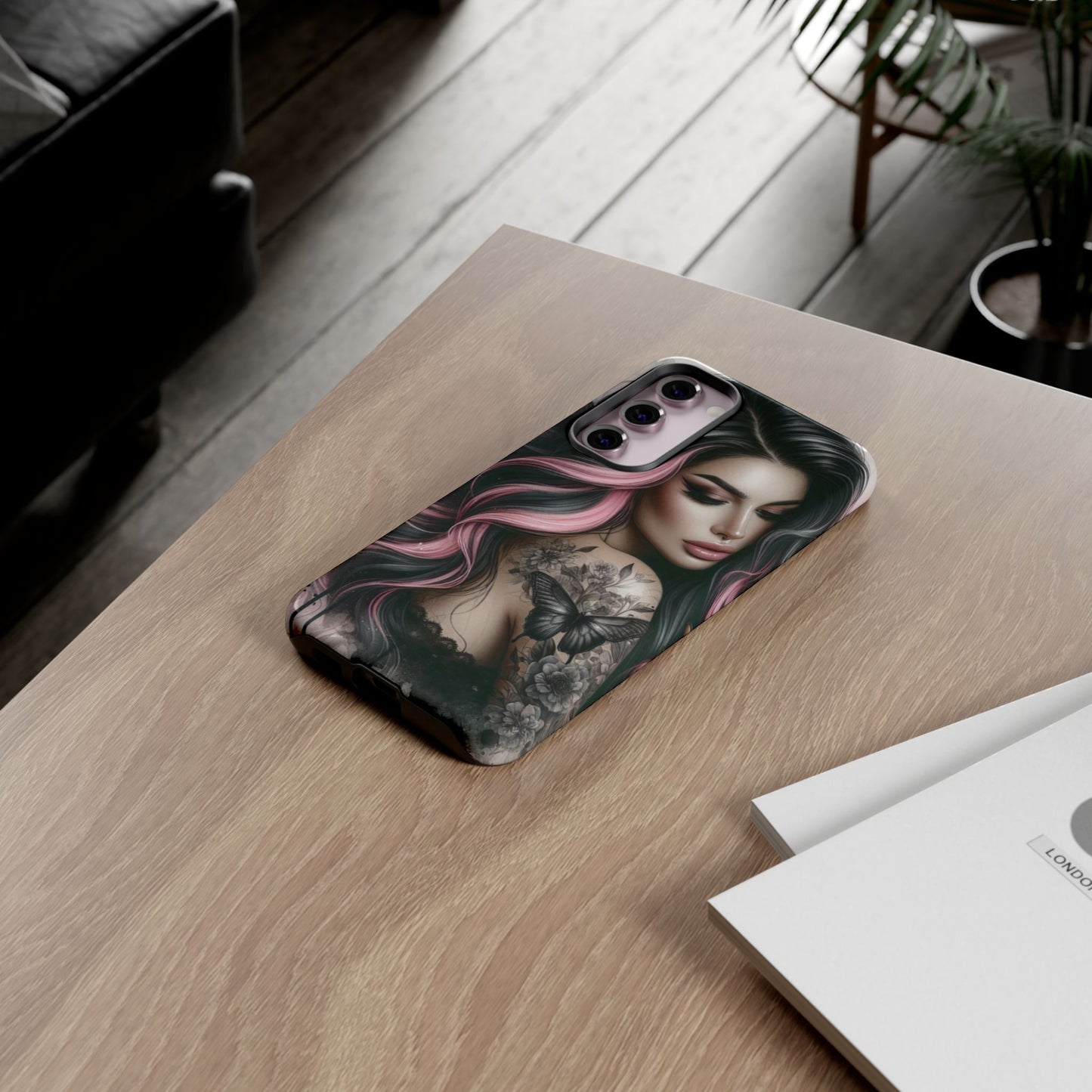 Butterfly Noir – Gothic Beauty & Inked Elegance Mobile Cover