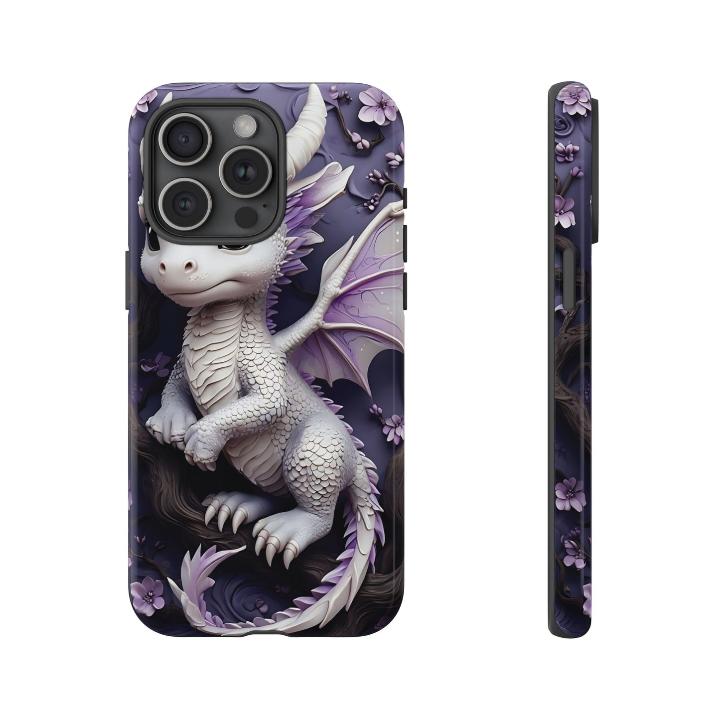 Charming Young Dragon on a Branch Phone Case Design