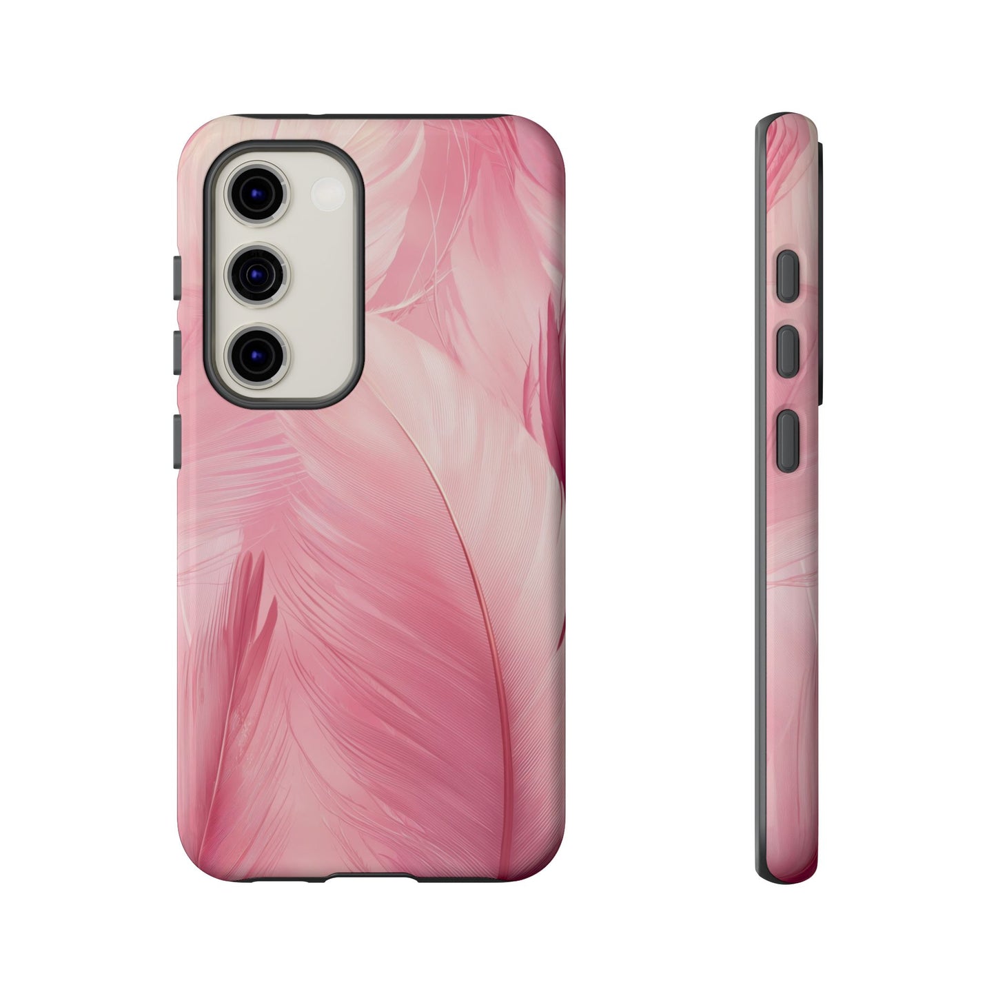 Soft Pink Flamingo Feather Phone Case for iPhone, Samsung & Google Pixel