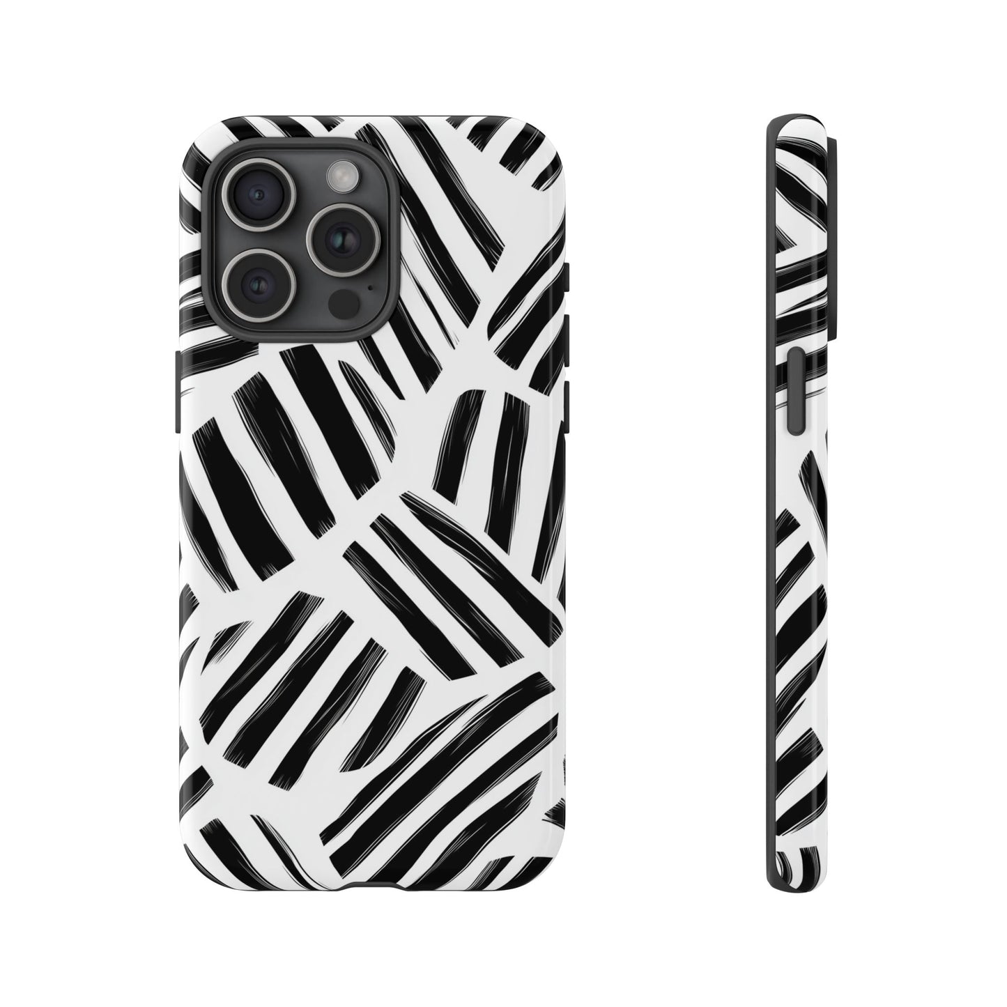 Sleek Noir Striped Phone Case for iPhone, google Pixel & Samsung