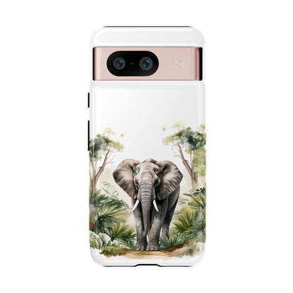 Serene Jungle Elephant Mobile Cover – Watercolor Wildlife Design