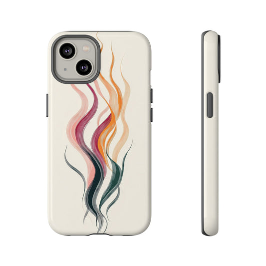 Whispering Waves – Elegant Line Art Abstract Phone Case for iPhone, Samsung & Pixel