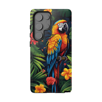 Floral Parrot Phone Case – Tropical Bird Design for iPhone, Samsung & Google Pixel