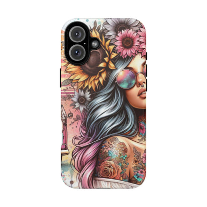 Retro Boho Wanderer – Sunflower Hippie Van Mobile Cover