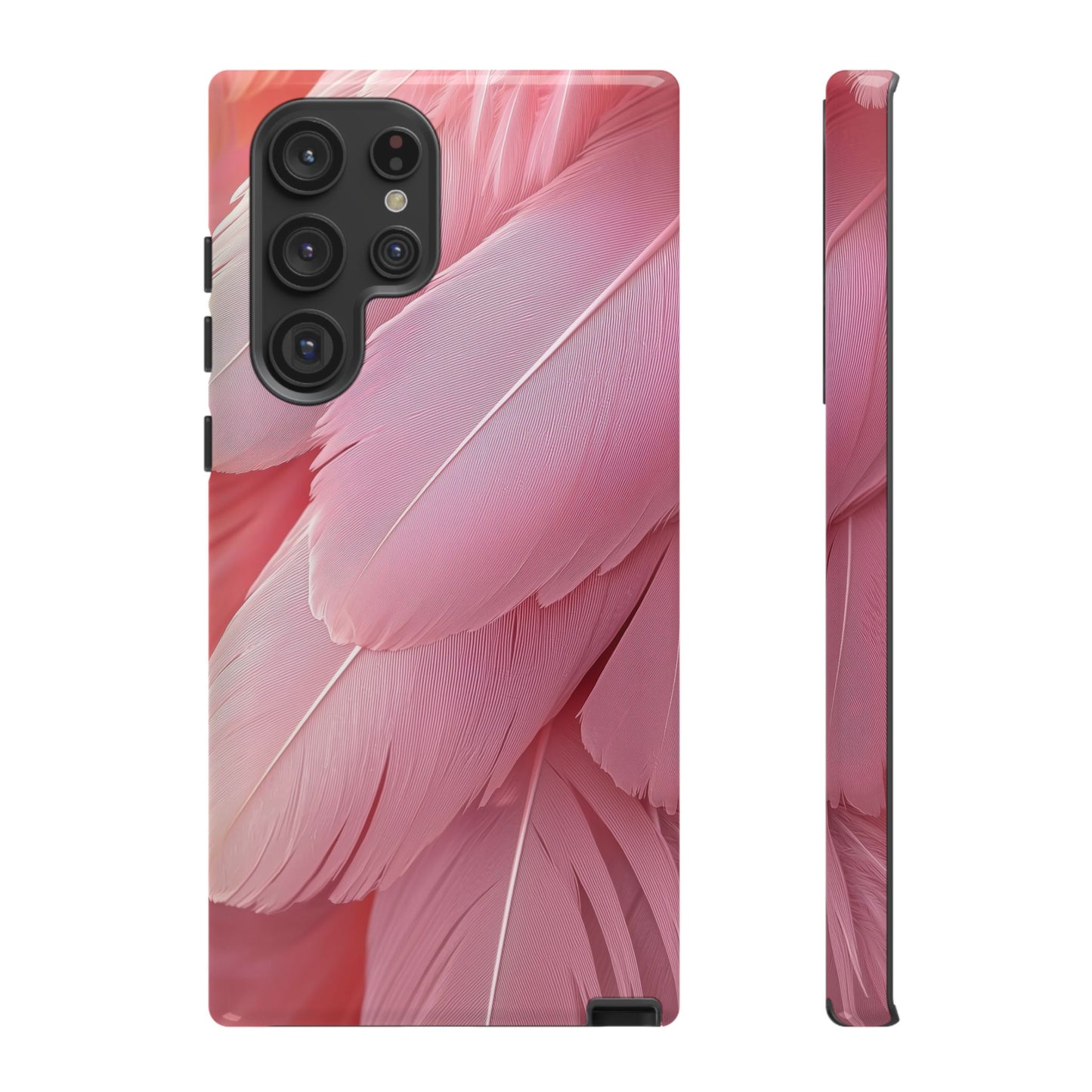 Blush Flamingo Feather Phone Case for iPhone, Samsung & Google Pixel