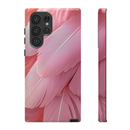 Blush Flamingo Feather Phone Case for iPhone, Samsung & Google Pixel