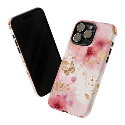 Blush Elegance Floral Mobile Case