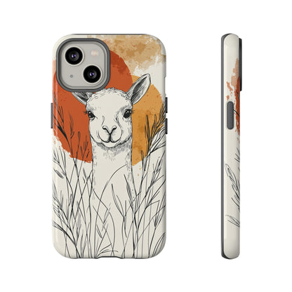 Hello Sunshine: The Llama in the Tall Grass Phone Case for iPhone, Samsung & Pixel
