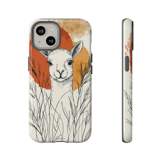 Hello Sunshine: The Llama in the Tall Grass Phone Case for iPhone, Samsung & Pixel