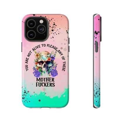 You Are Not Alive to Please Anyone Floral Skull Phone Case Perfect for iPhone, Samsung & Google Pixel, Funny Gift
