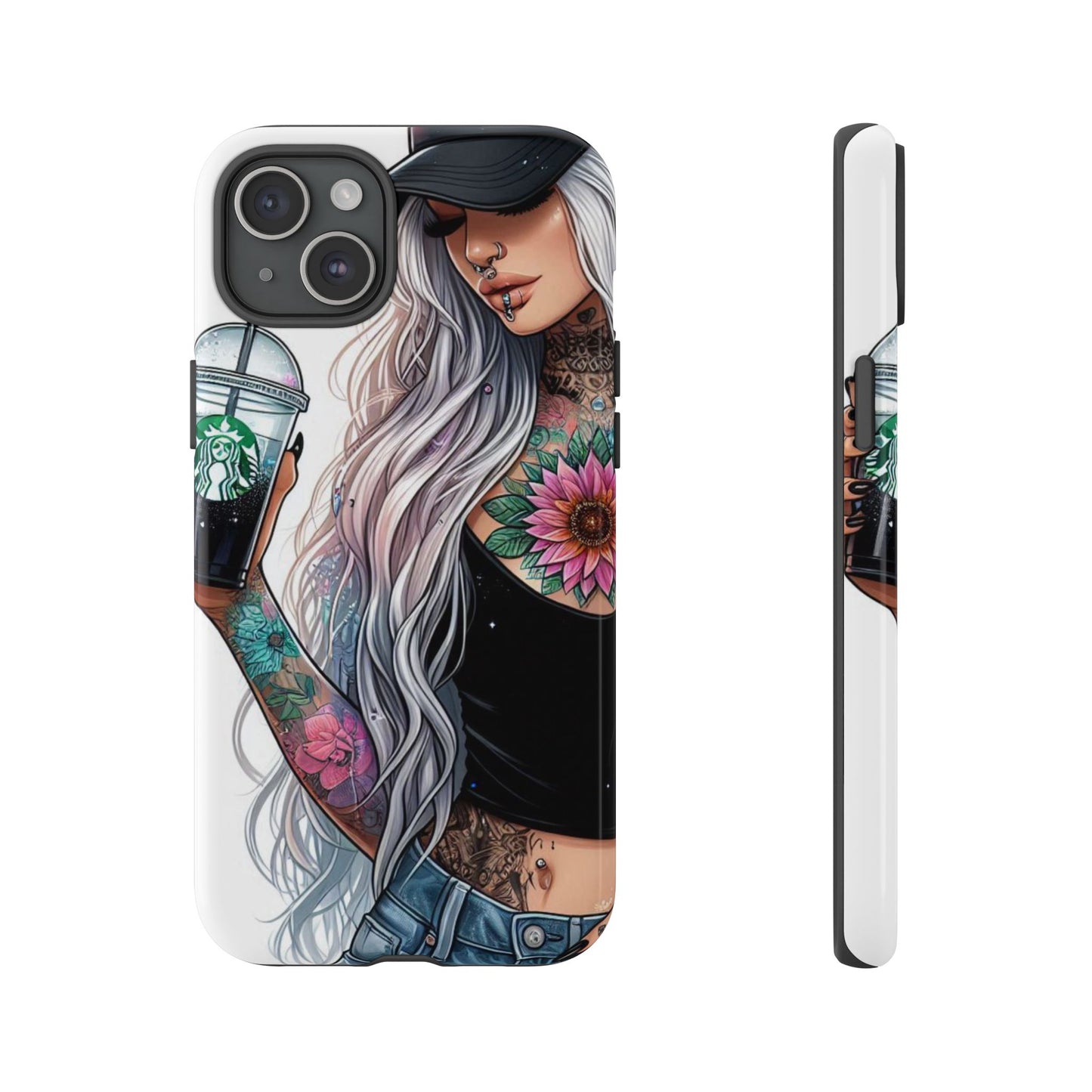 Tattooed Coffee Queen – Edgy Urban Aesthetic Mobile Cover