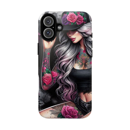 Ink & Roses – Edgy Floral Rebel Mobile Cover