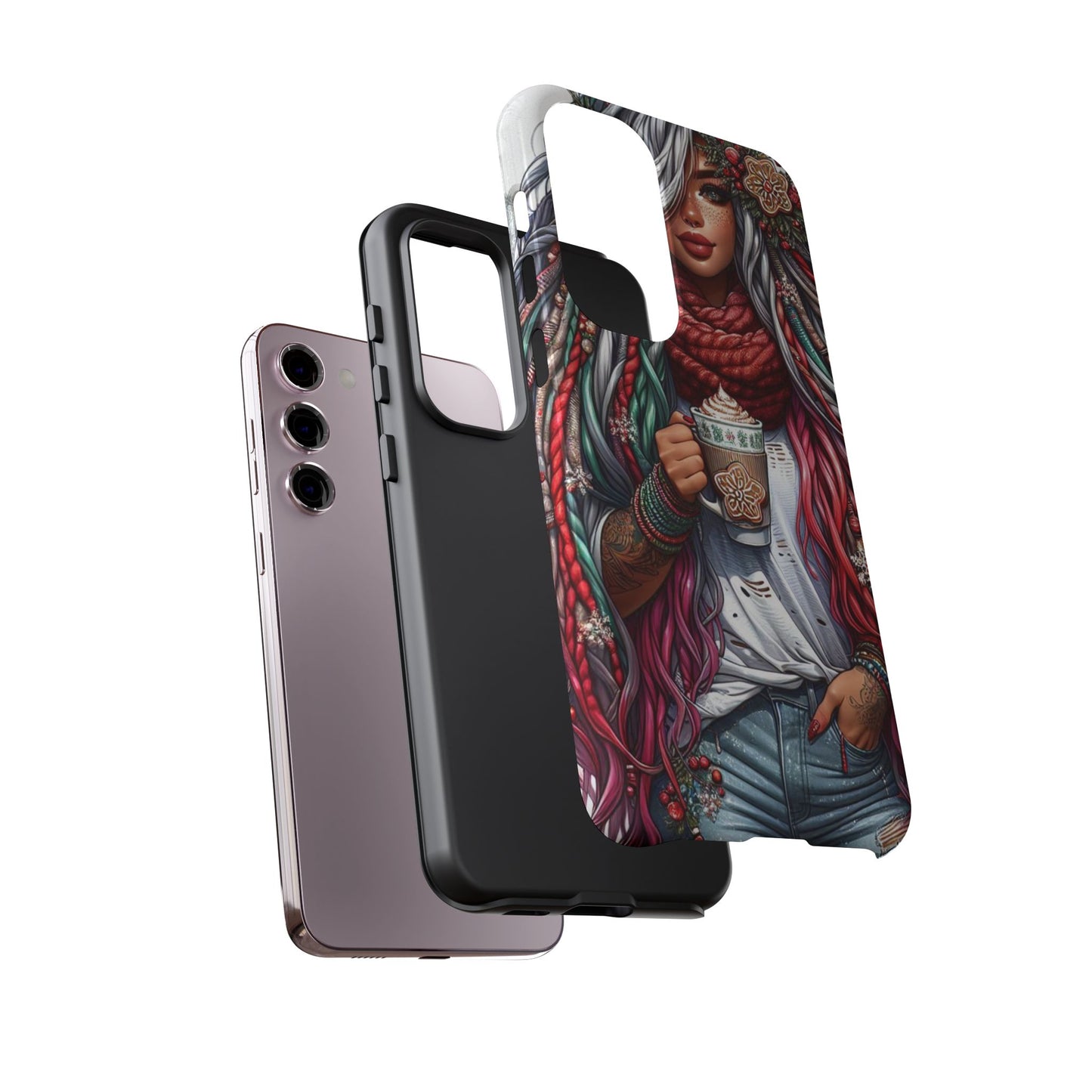 Boho Winter Queen – Cozy Dreads & Holiday Vibes Mobile Cover
