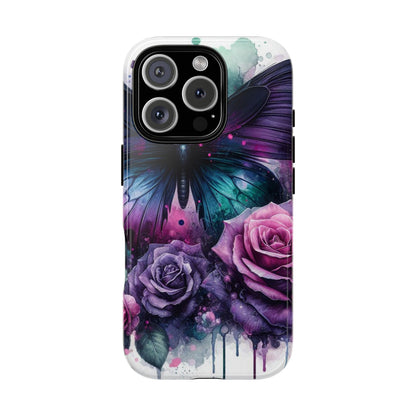 Mystic Bloom – Vibrant Butterfly & Rose Art Mobile Cover