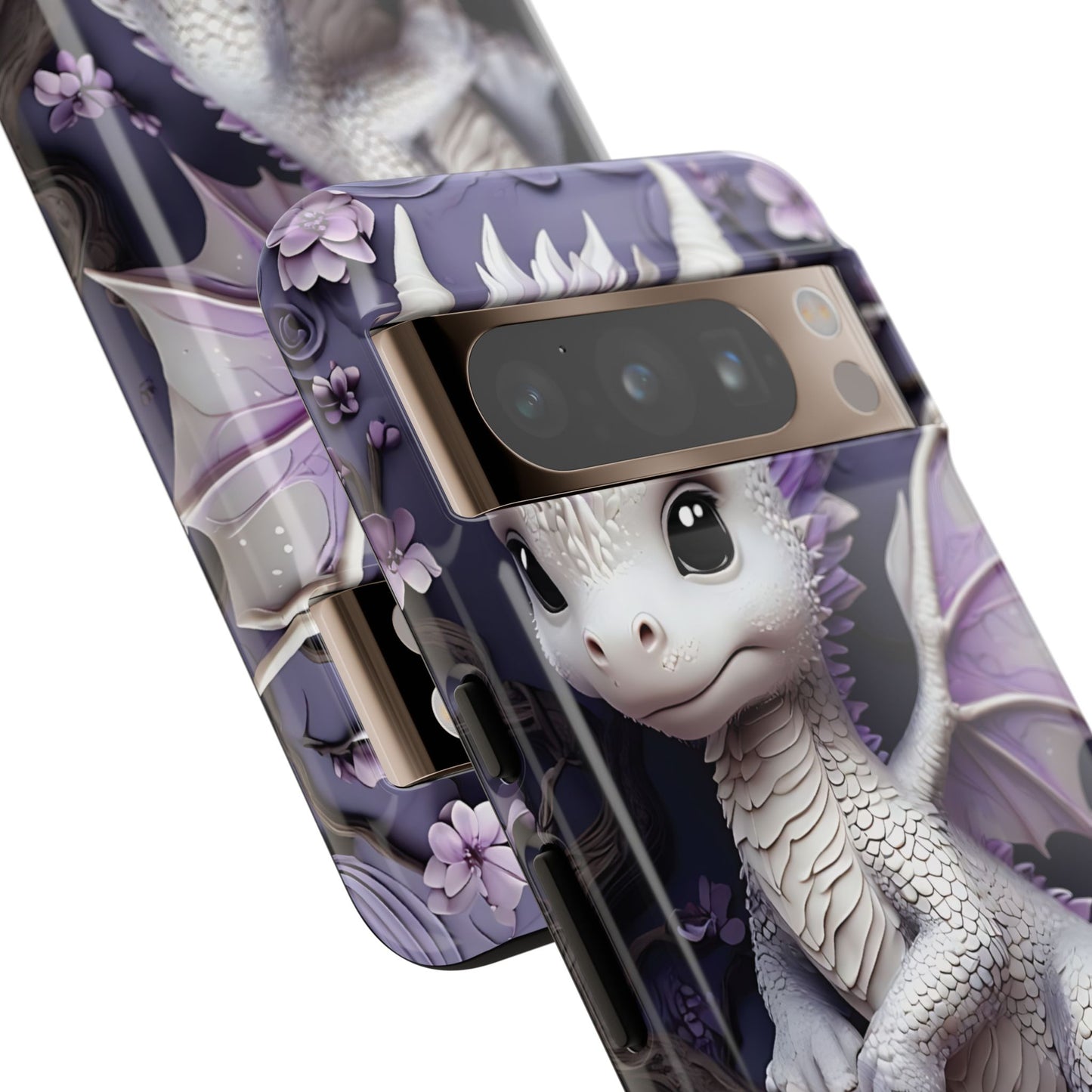 Charming Young Dragon on a Branch Phone Case Design