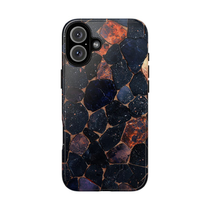 Dark Midnight Terrazzo Phone Case for iPhone, Google Pixel, Samsung