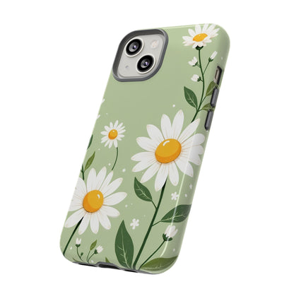 Green Floral Case, Daisy Pattern Design, Iphone Case Design, Perfect Gift For Her