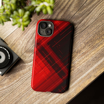 Abstract Red and Black Geometric Pattern