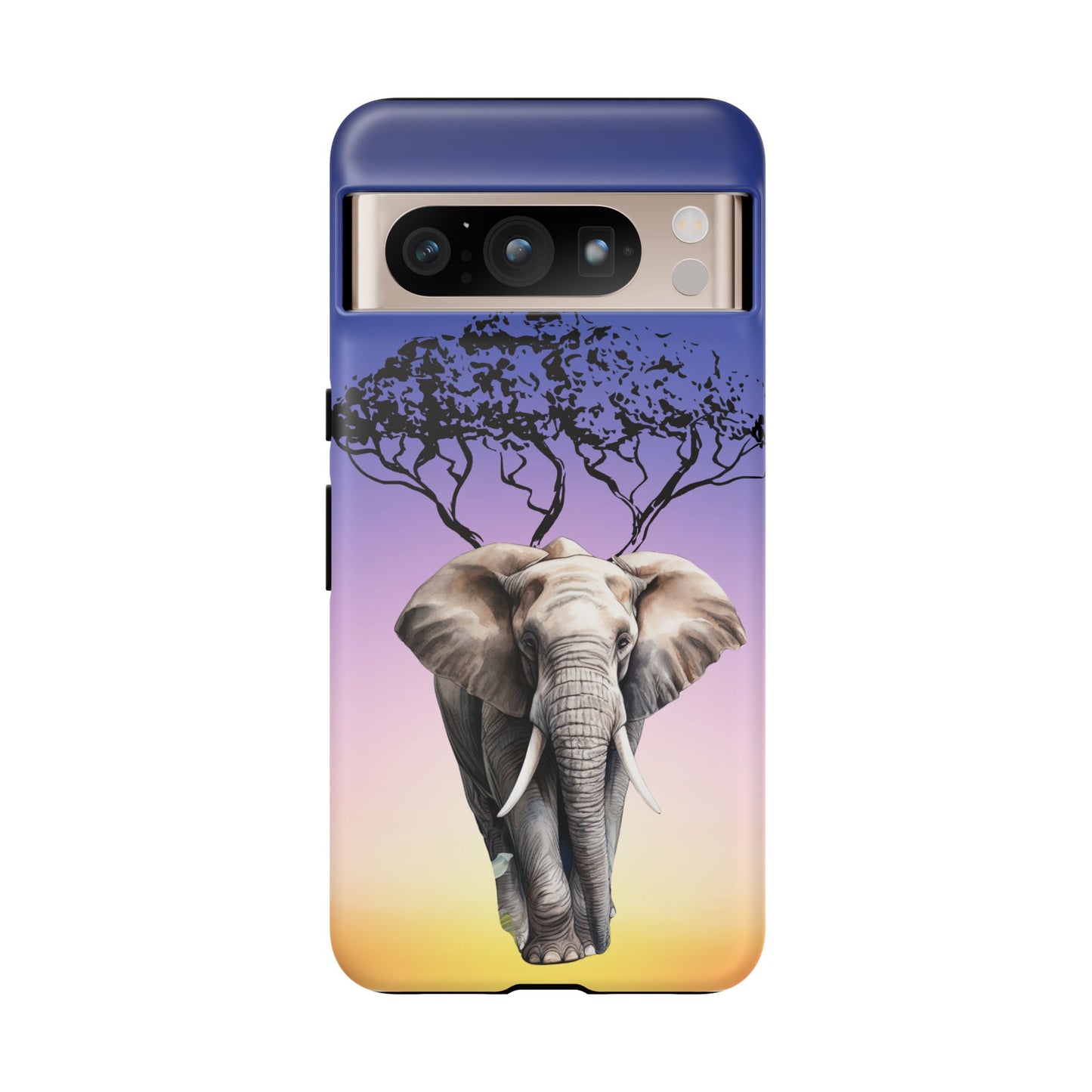 Surreal Elephant Tree Mobile Cover – Dreamy Sunset Fantasy