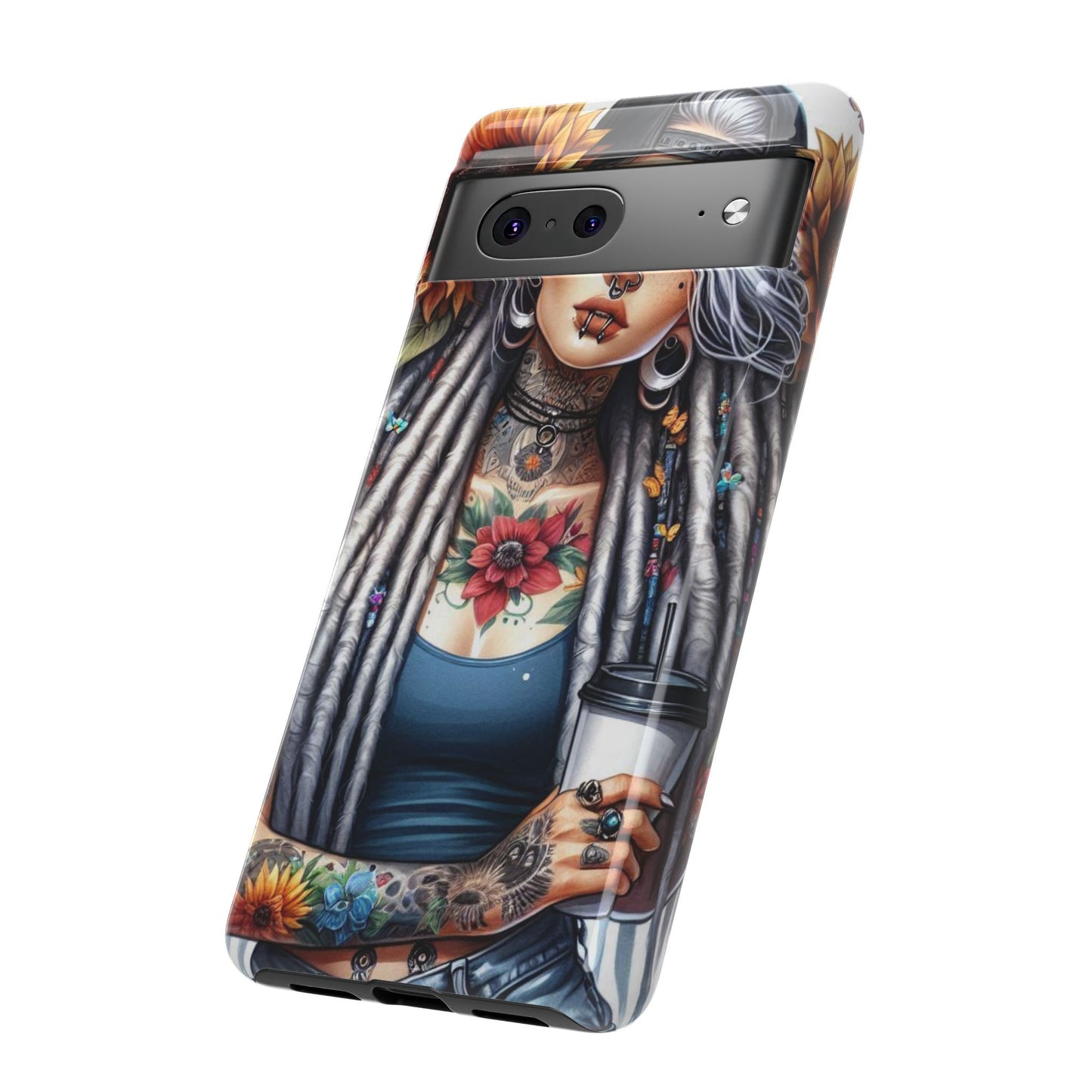 Sunflower Queen – Boho Rebel Tattoo Mobile Cover