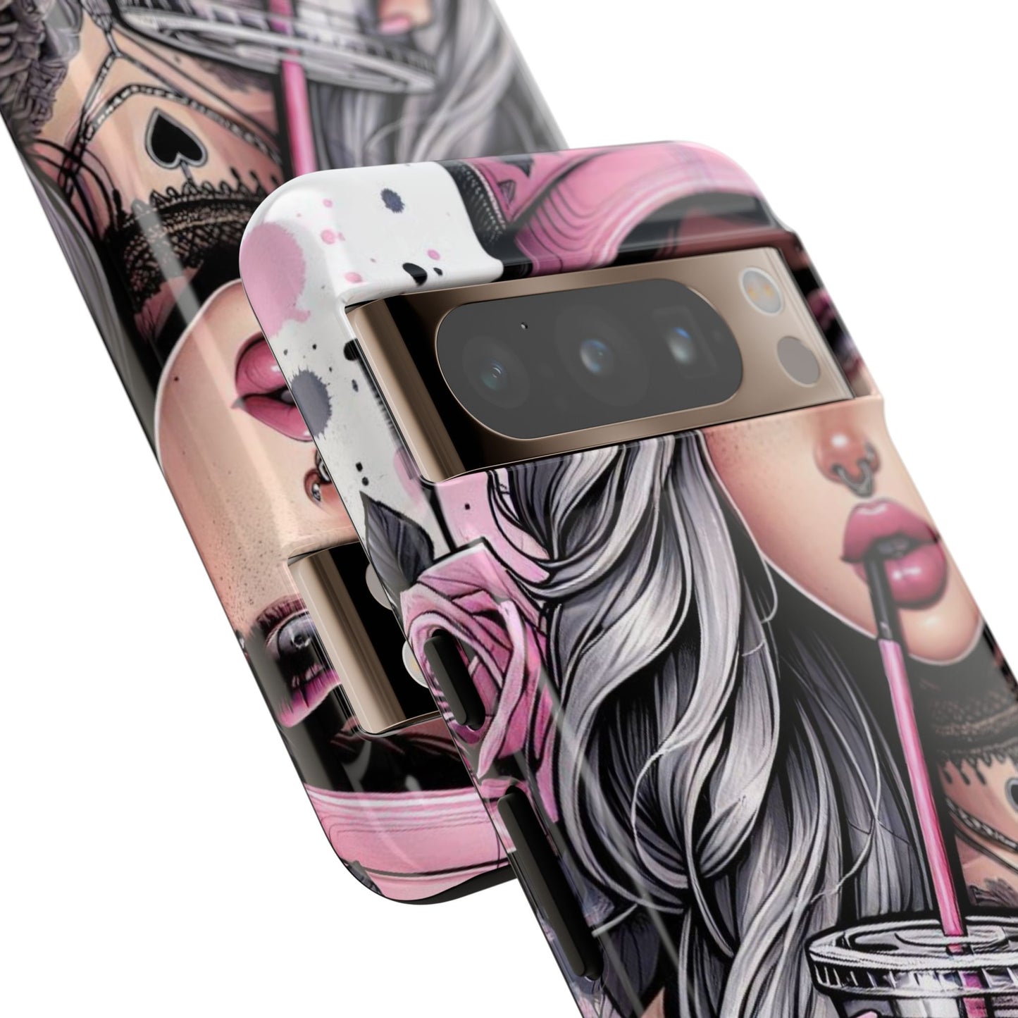 Pink Aesthetic Rebel – Iced Coffee & Inked Beauty Mobile Cover