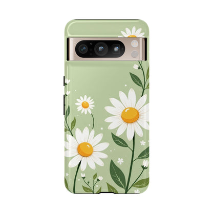 Green Floral Case, Daisy Pattern Design, Iphone Case Design, Perfect Gift For Her