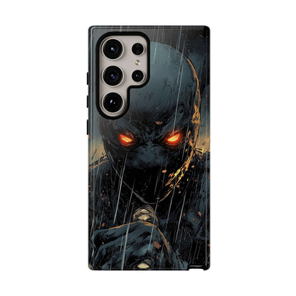 Shadowblade Vengeance | Dark Comic Assassin in the Rain Phone Case for iPhone, Samsung & Pixel