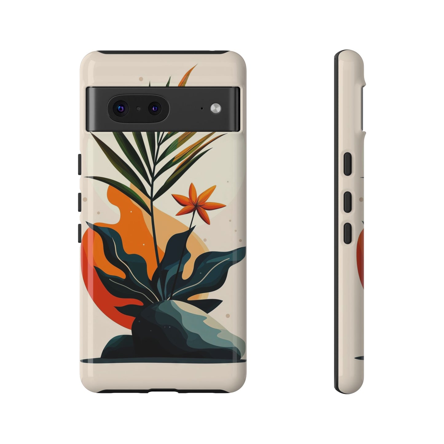 Tropical Bloom – Minimalist Nature Phone Case for iPhone, Samsung & Pixel