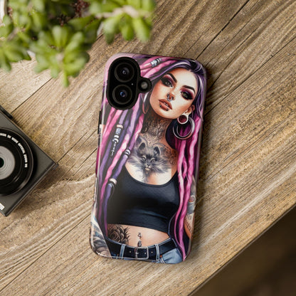 Tattooed Rebel – Gothic Cat Spirit Mobile Cover