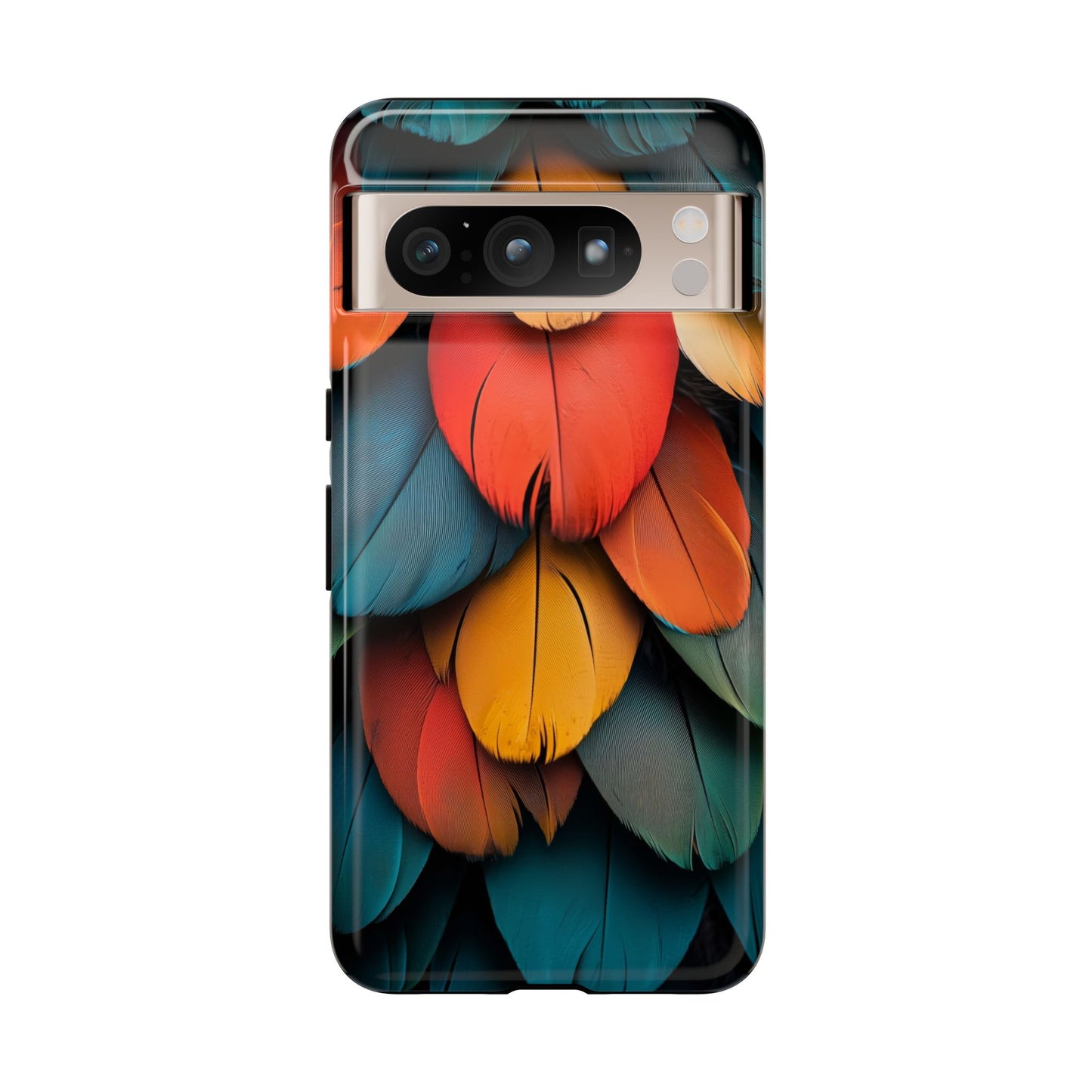 Exotic Macaw Feather Phone Case for iPhone, Samsung & Google Pixel