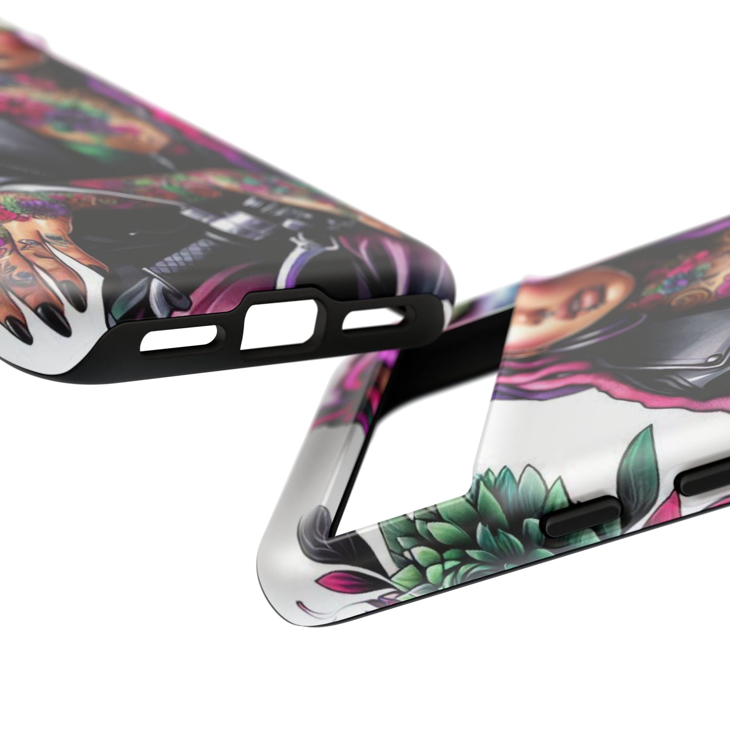 Neon Rebel – Vibrant Biker Queen Mobile Cover