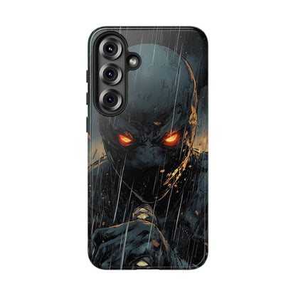 Shadowblade Vengeance | Dark Comic Assassin in the Rain Phone Case for iPhone, Samsung & Pixel