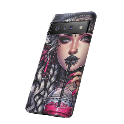 Icy Rebel – Silver Dreads & Edgy Street Chic Mobile Cover