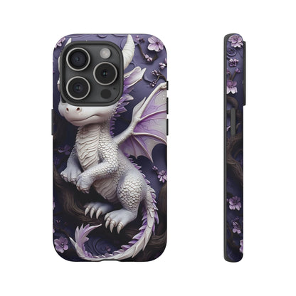Charming Young Dragon on a Branch Phone Case Design
