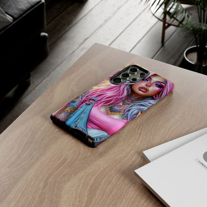 Sunset Glow – Pastel Punk & Floral Ink Mobile Cover