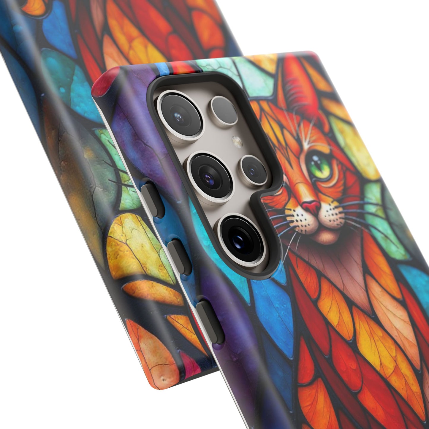 Geometric Cat: Colorful Abstract Portrait