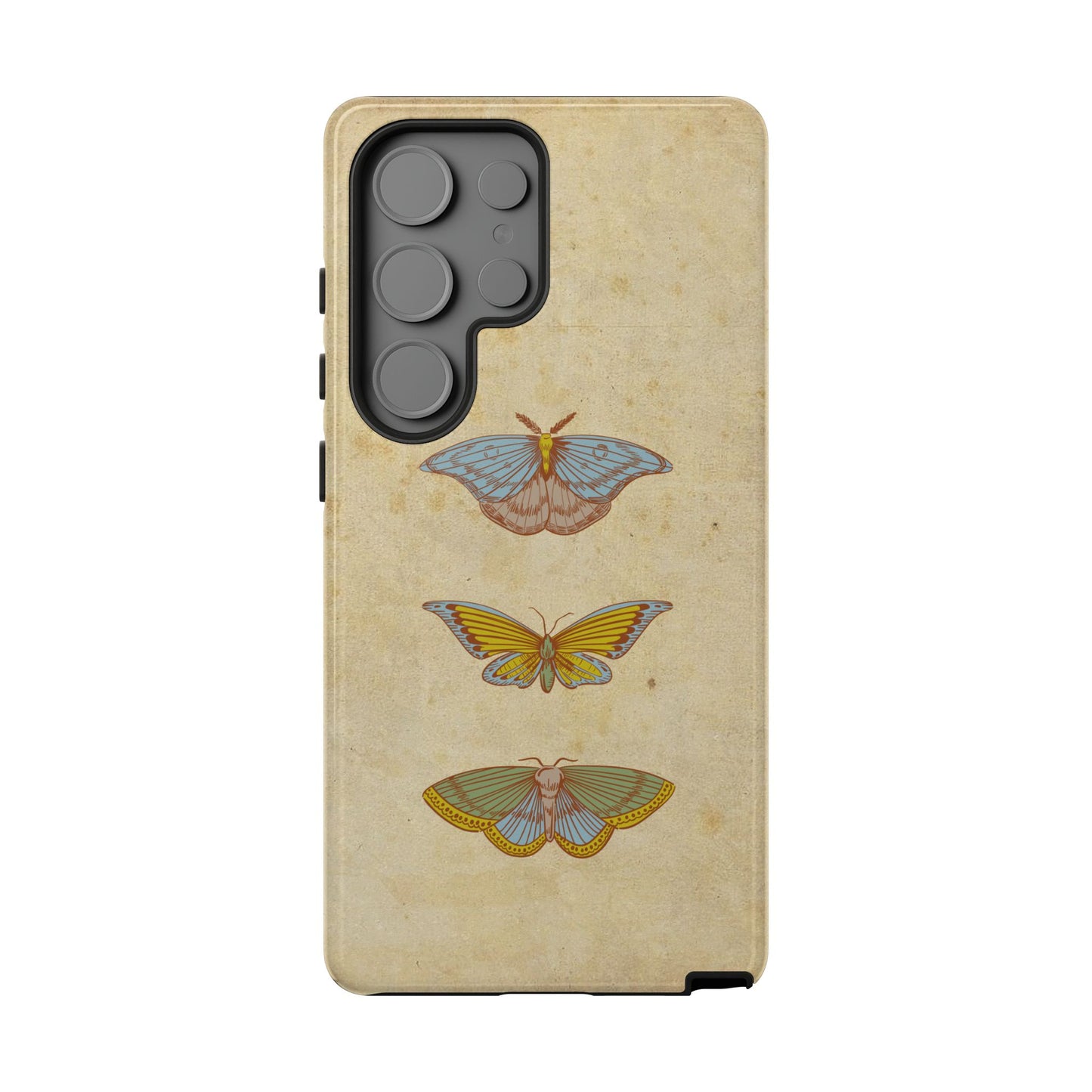 Minimal Vintage Butterfly Phone Case – Aesthetic Beige Background for iPhone, Samsung & Pixel