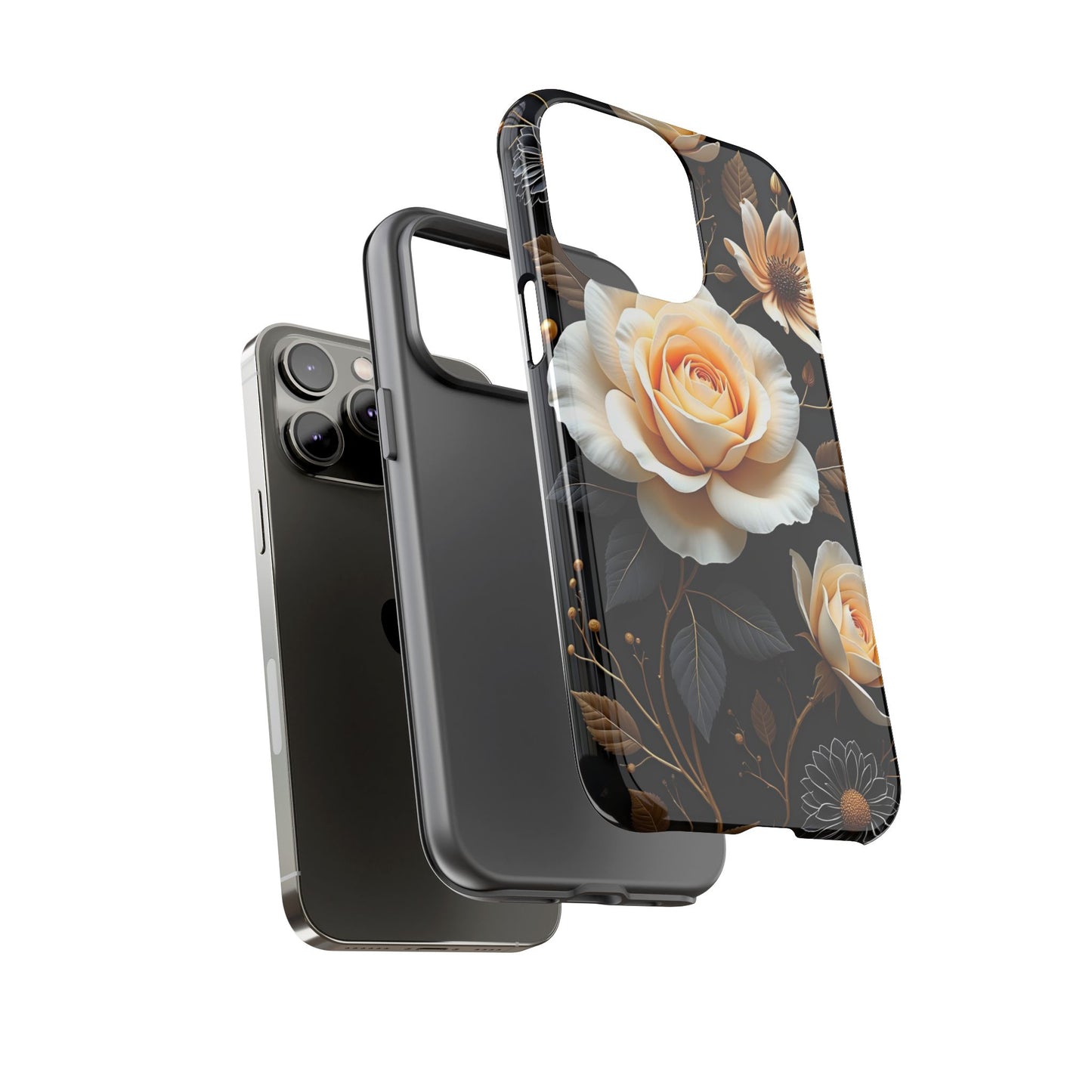 Elegant 3D Floral Design, Botanical Phone Case design for Iphone.