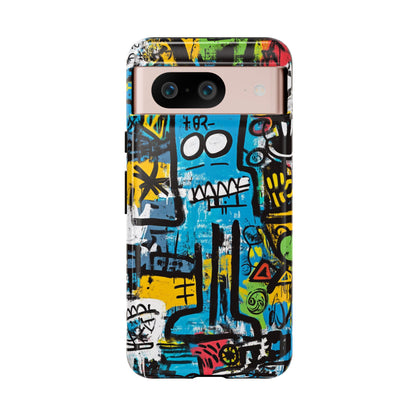 Basquiat Design Phone Case – Unique Street Art Protector - iPhone, Samsung & Google Pixel Cover - Artistic Painting Case,  Art Lover Gift